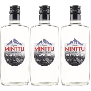 Original Minttu Black Mint Pfefferminz Likör 3x0,5l
