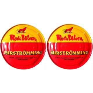 Röda Ulven Surströmming 2x400g/300g - fermentierter, schwedischer Hering