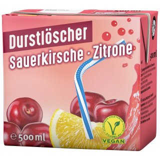 Durstlöscher Sauerkirsche-Zitrone 24x0,5l