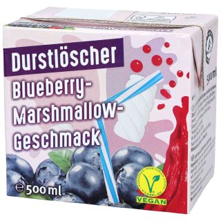 WeserGold Durstl&ouml;scher Blueberry-Marshmallow 12x0,5l Trinkp&auml;ckchen